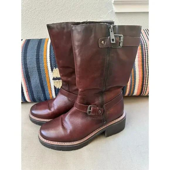Naturalizer W’s Jagger Mid-Calf Lug Sole Boots in DK. Brown Size 10 - Picture 2 of 9
